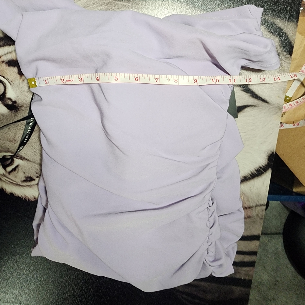 Purple Off-Shoulder Bodycon Mini Dress - Picture 4 of 11